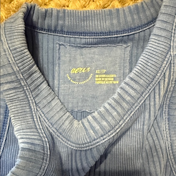 Aerie XS Blue Ribbed Tank Top - Picture 2 of 5